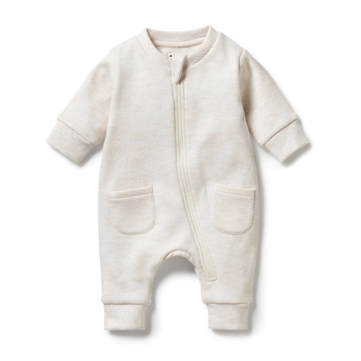 Oatmeal Quilted Growsuit