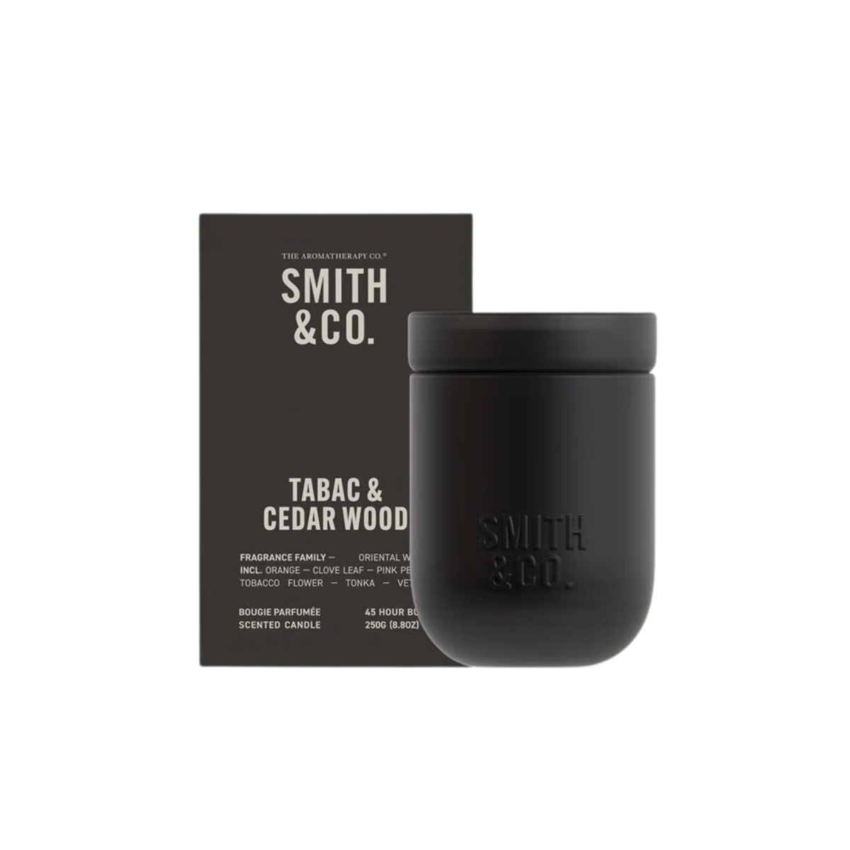 Smith & Co Candle 250g - Tabac & Cedarwood