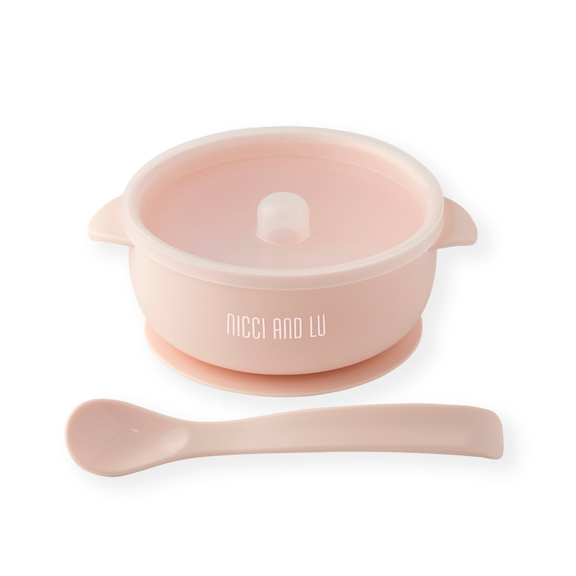 Silicone Suction Bowl and Spoon Set - Peony