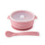 Silicone Suction Bowl and Spoon Set - Rose Blush