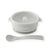 Silicone Suction Bowl and Spoon Set - Grey