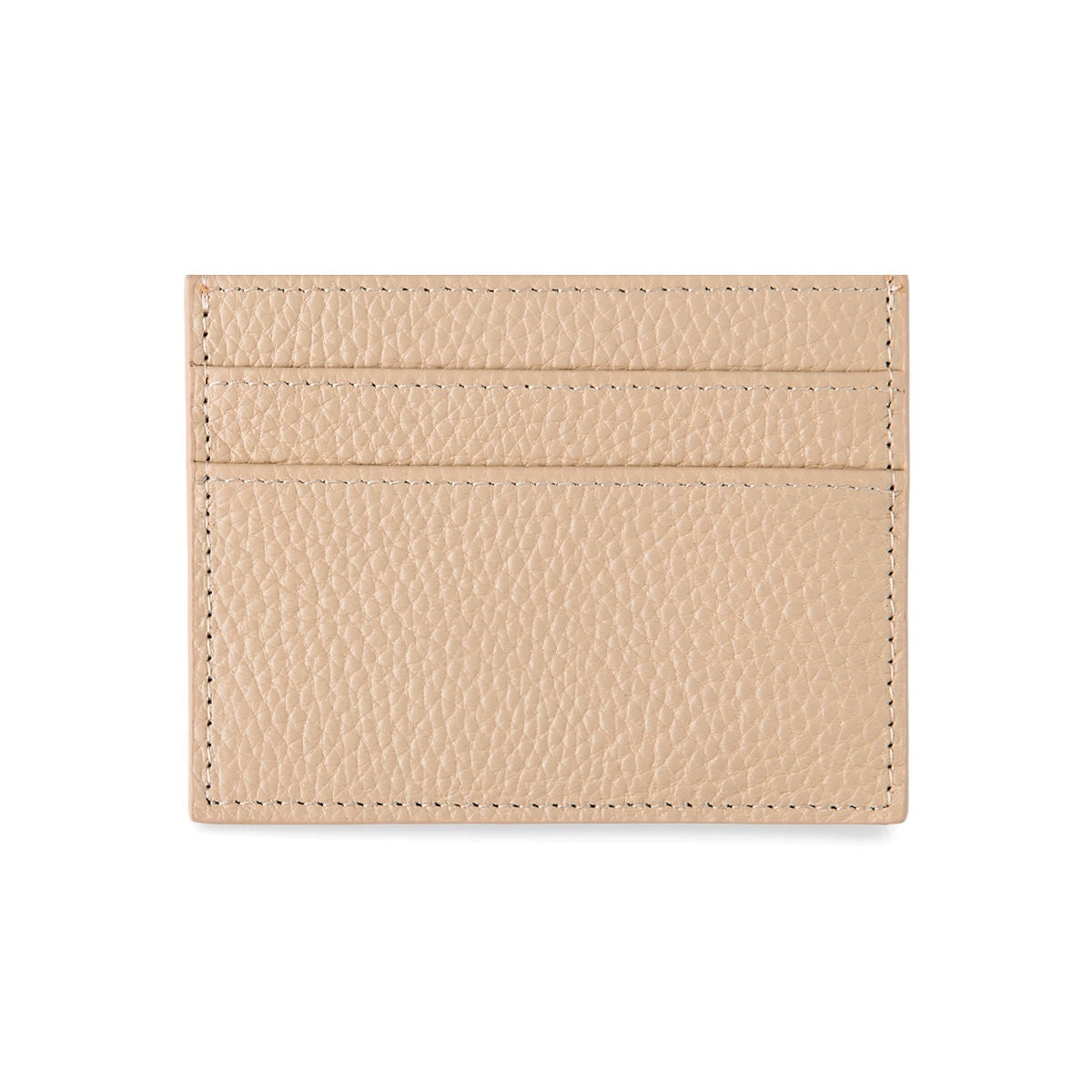 Double Cardholder - Taupe Pebble Leather