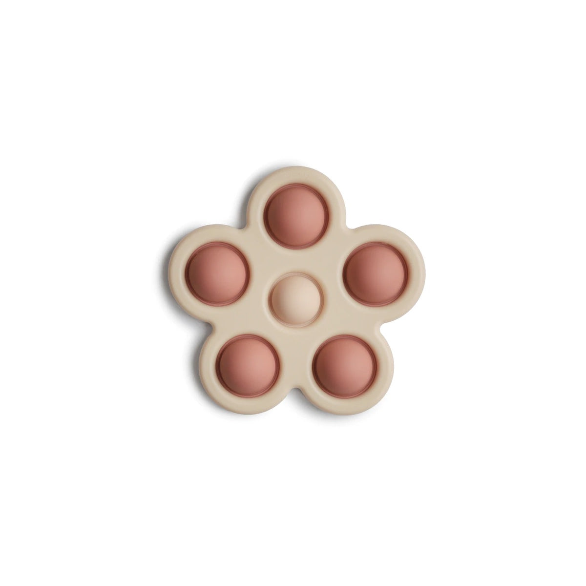 Mushie Flower Press Toy - Rose Blush Sand