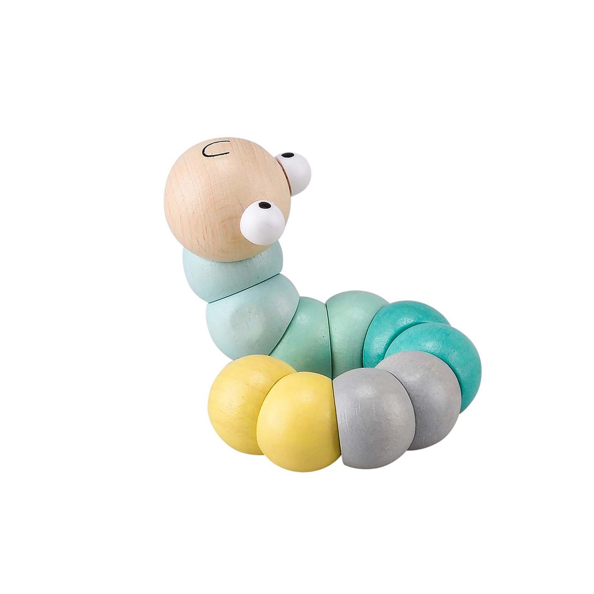 Wooden Jointed Worm - Olive