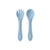 Silicone Fork and Spoon Set - Sky Blue