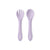 Silicone Fork and Spoon Set - Lilac