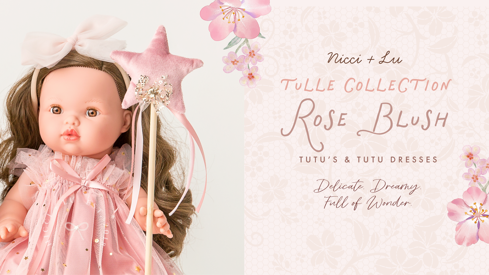The Tulle Collection - Rose Blush for 34-38cm Dolls