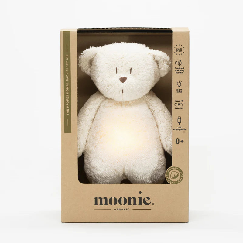 Moonie Organic Humming Bear with Lamp - Polar
