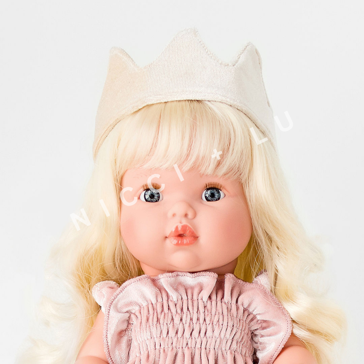 Doll Accessories - Velvet Crown - Beige
