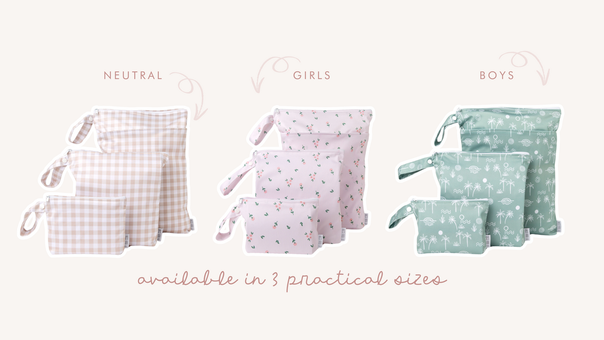 Wet Bag Set 3 Piece - Lilac Daisy