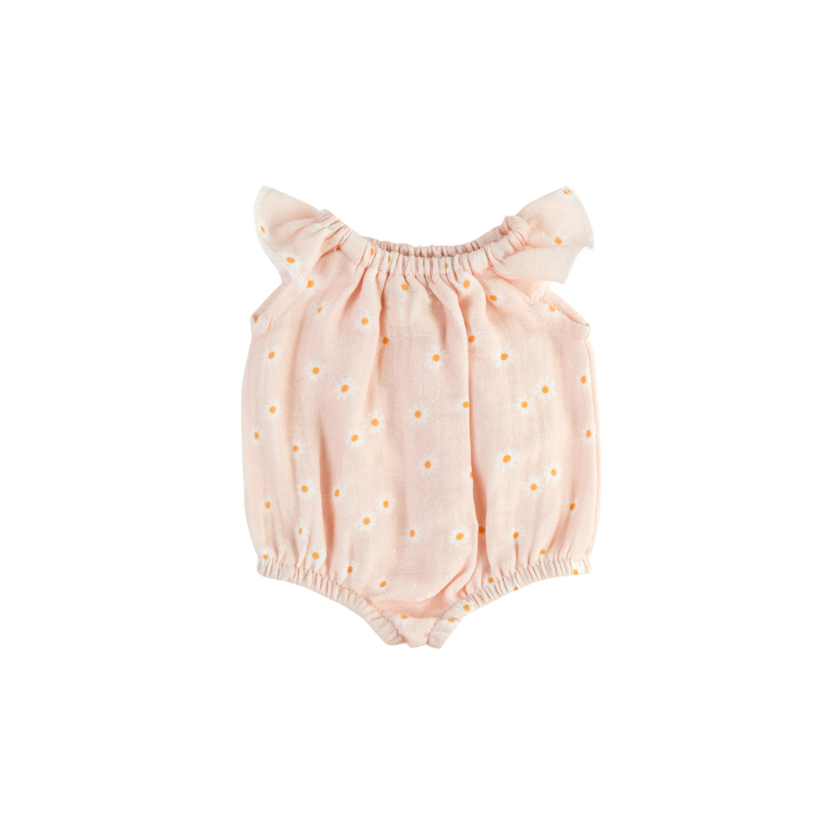 muslin romper daisy doll clothes on a white background