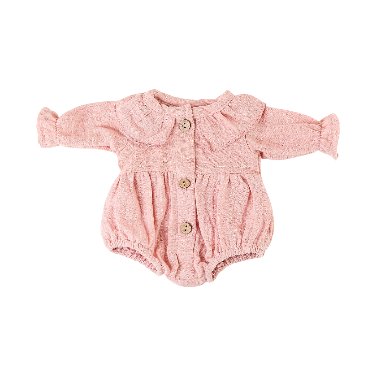 Doll Clothing - Daisy Muslin Playsuit for 34cm Dolls- Rose Blush