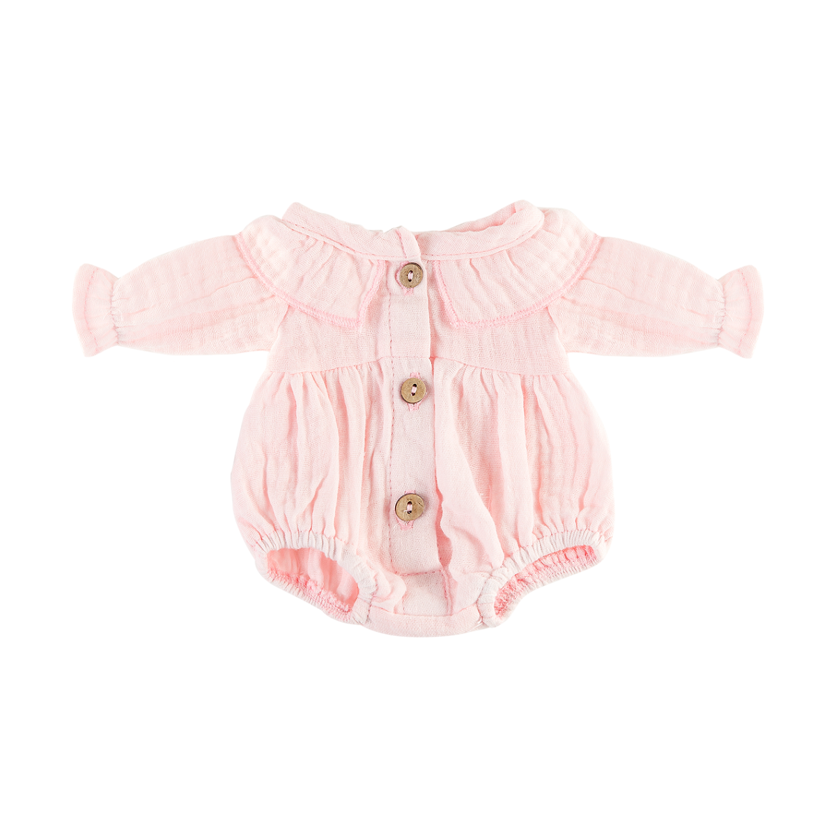 Doll Clothing - Daisy Muslin Playsuit for 34cm dolls - Cotton Candy