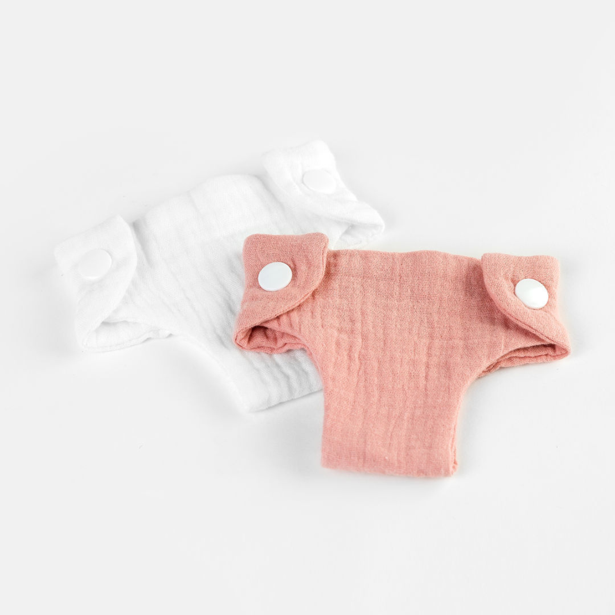 Doll Clothing - Doll Nappy Muslin - Rose Blush