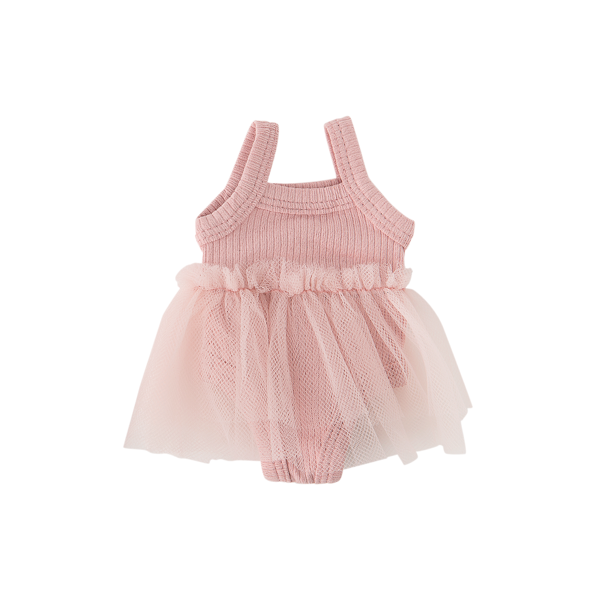 Doll Clothing - Harper Singlet Tutu - Rose Blush Ribbed