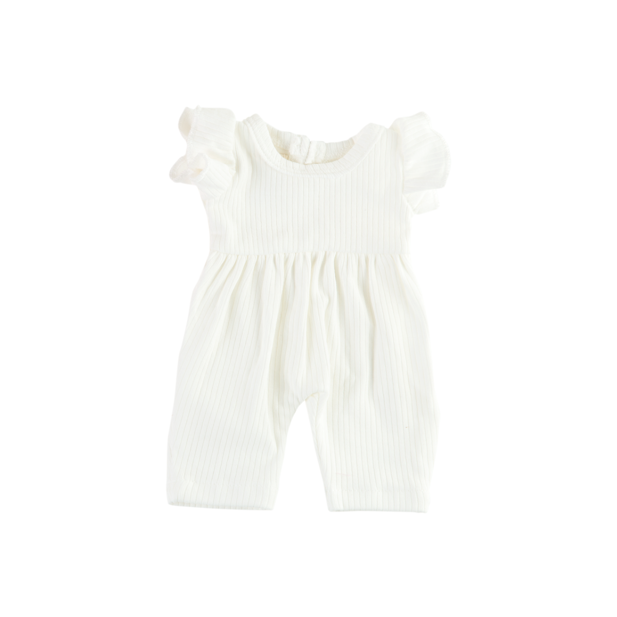 Doll Clothing - Lily Ribbed Jumpsuit for 34cm Doll - Ivory