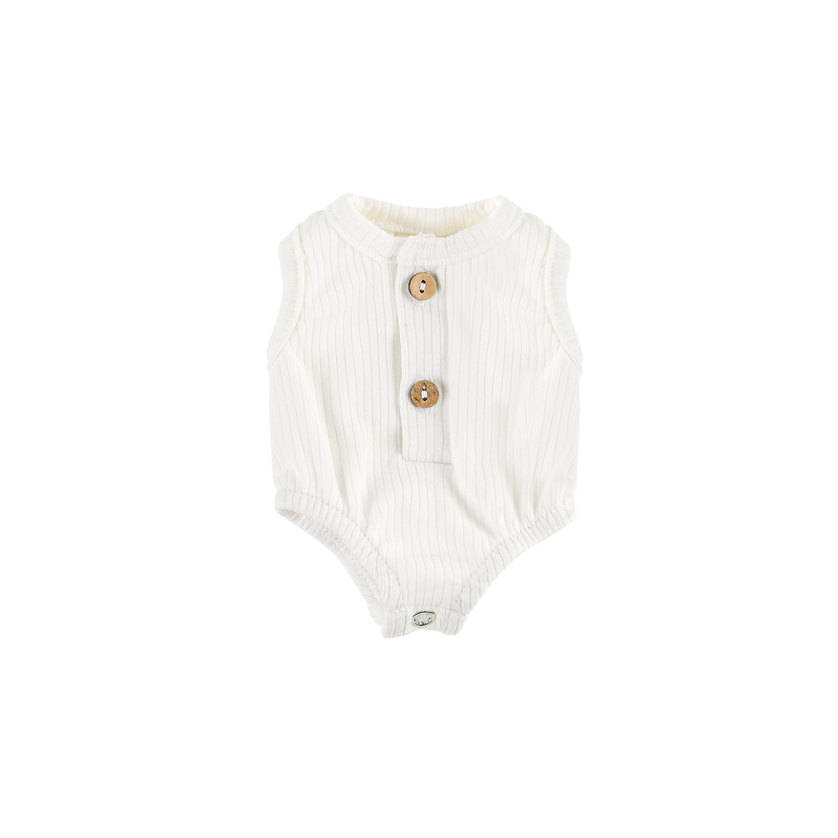 Doll Clothing - Luca Ribbed Bubble Romper for 34cm Dolls - Ivory