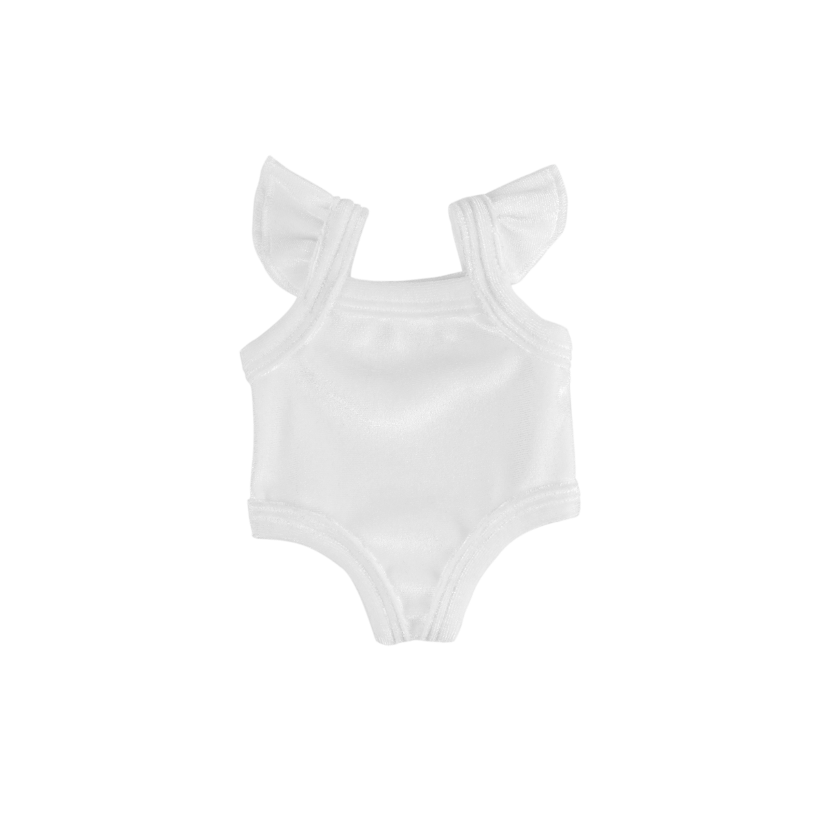 velvet flutter singlet ivory doll clothing on a white background