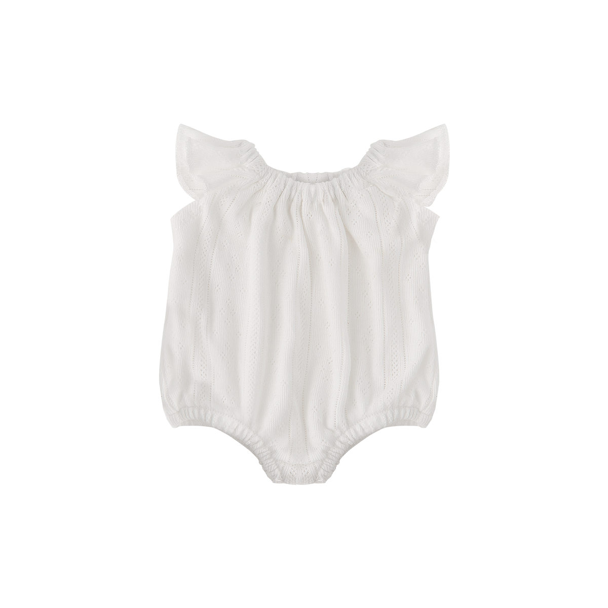 Doll Clothing - Willow Pointelle Romper for 34cm Dolls - Ivory