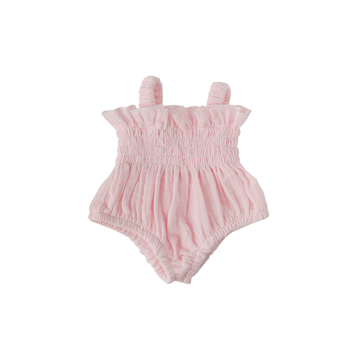Doll Clothing – Olivia Smock Muslin Bubble Romper for 34cm Dolls - Cotton Candy