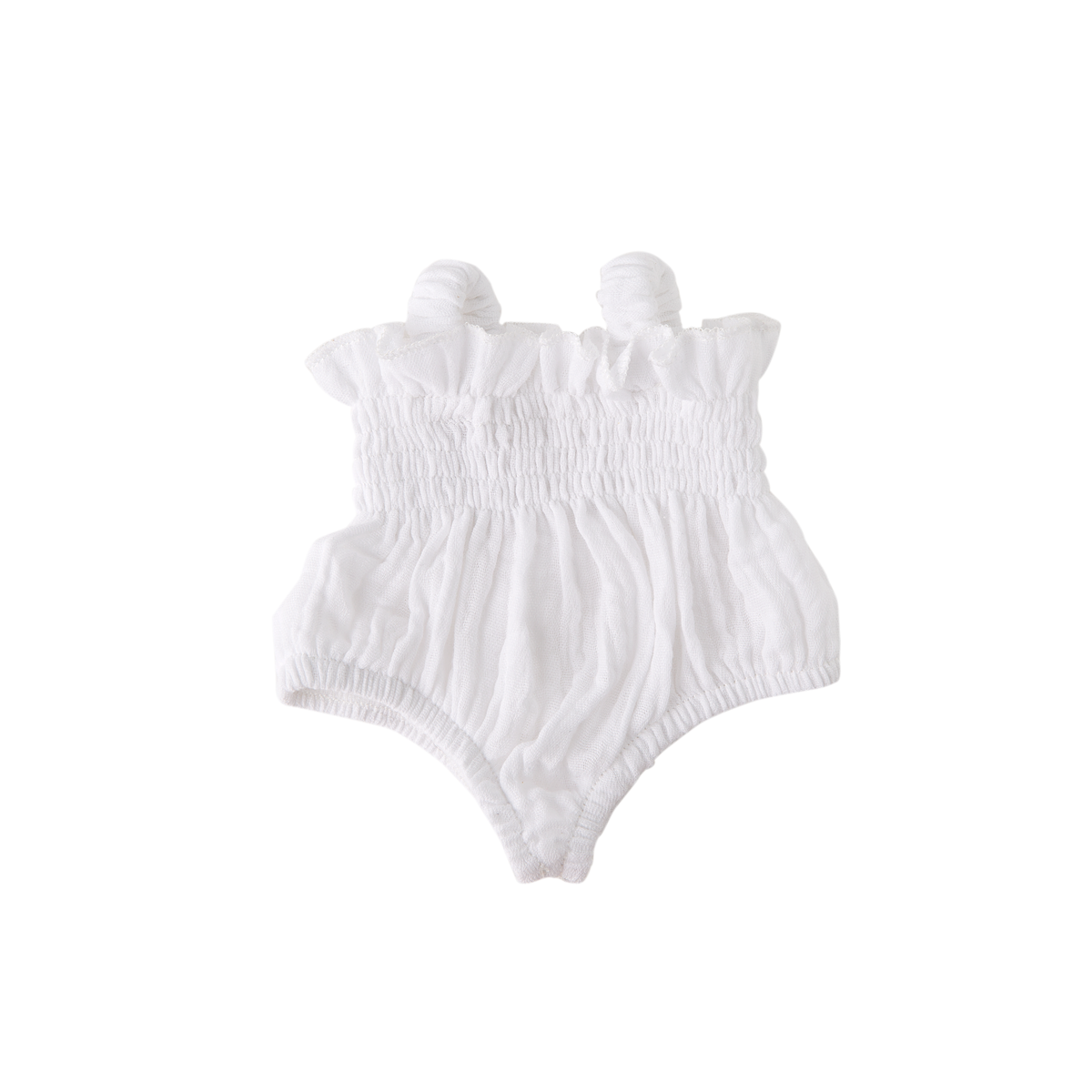 Doll Clothing – Olivia Smock Muslin Bubble Romper for 34cm Dolls - Ivory