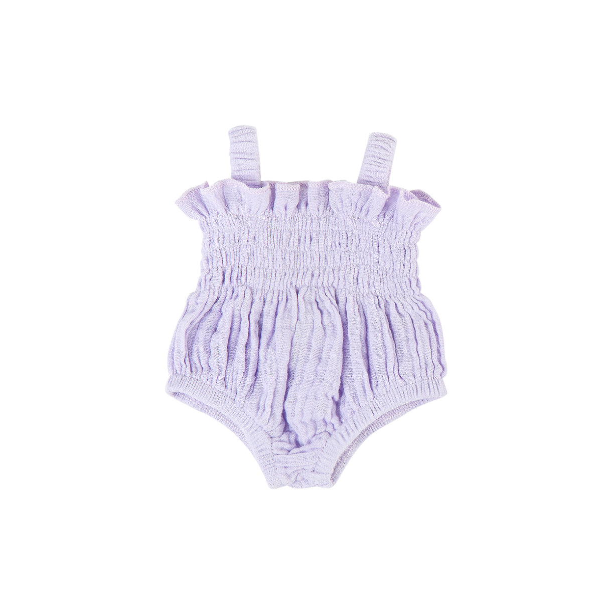 Doll Clothing – Olivia Smock Muslin Bubble Romper for 34cm Dolls - Mauve