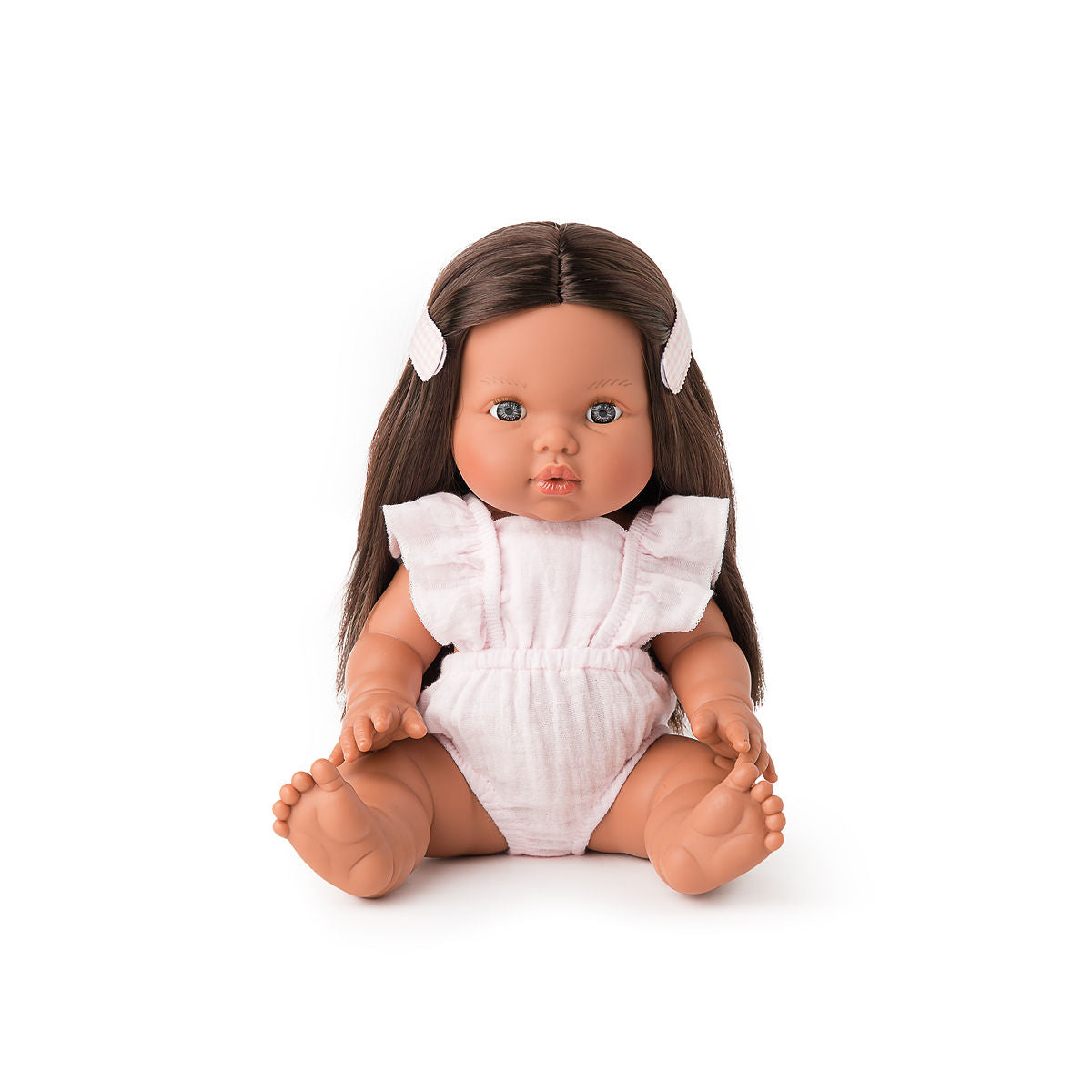 Doll Clothing - Emma Muslin Flutter Romper - Cotton Candy