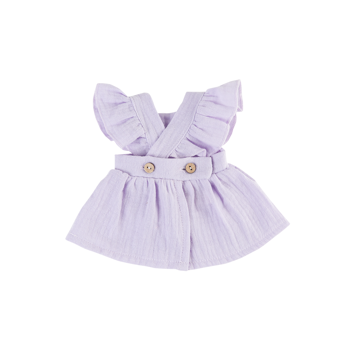 Doll Clothing - Pippa Muslin Apron Dress - Mauve