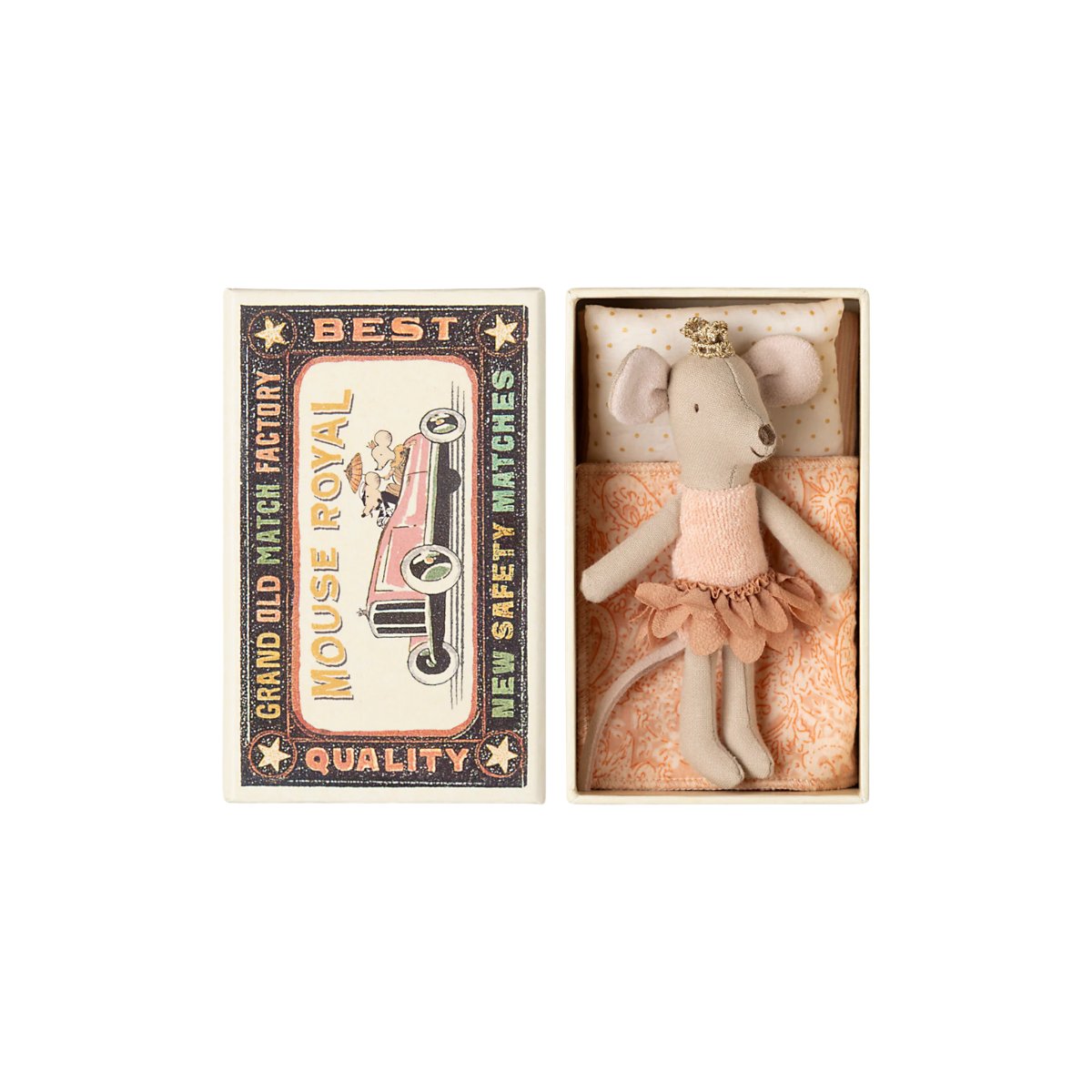 Maileg Princess Mouse in Matchbox 2025 | Little Sister Royal Doll