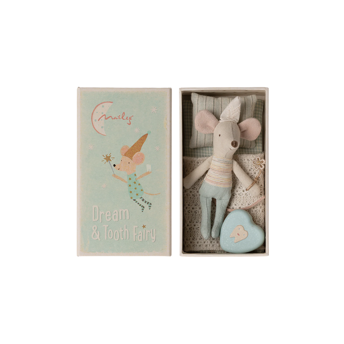 Maileg Tooth Fairy Mouse Little Brother in Box | Matchbox Tooth Fairy Set