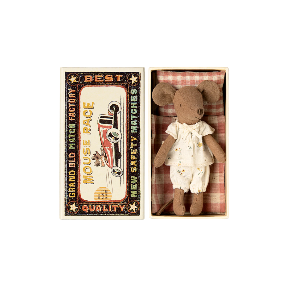 Maileg Big Sister Mouse in Matchbox – 2024 | Classic Mouse Toy with Bed
