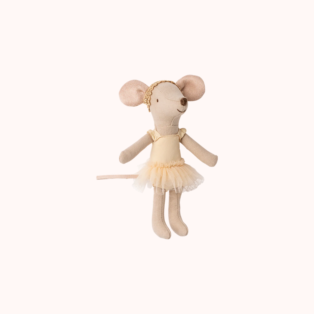 Maileg Ballet Dancer Mouse Big Sister Stuffed mouse doll in a ballerina outfit tutu on a white background