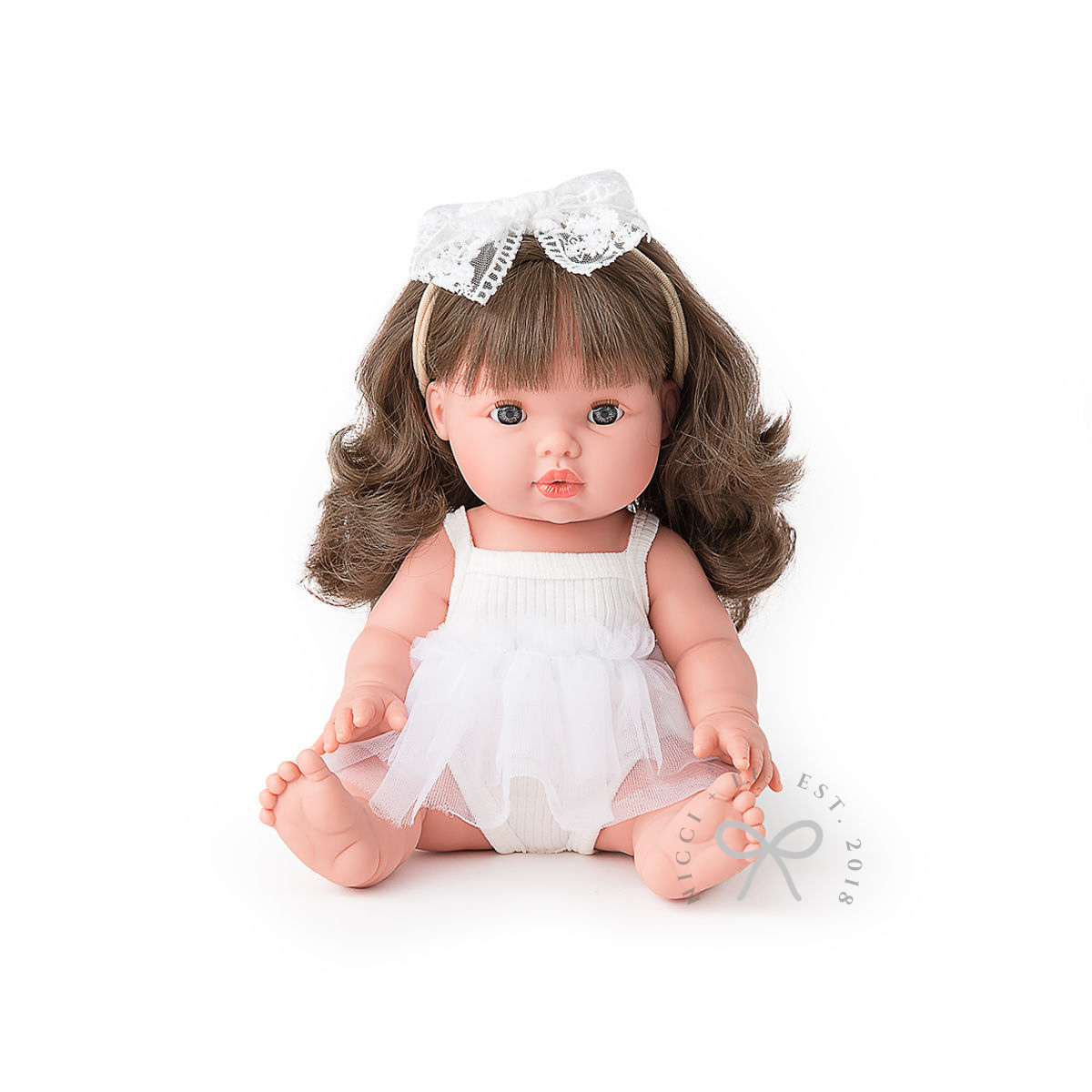Mini Coletto Aria – 34cm Anatomically Correct Doll with blue greyish eyes