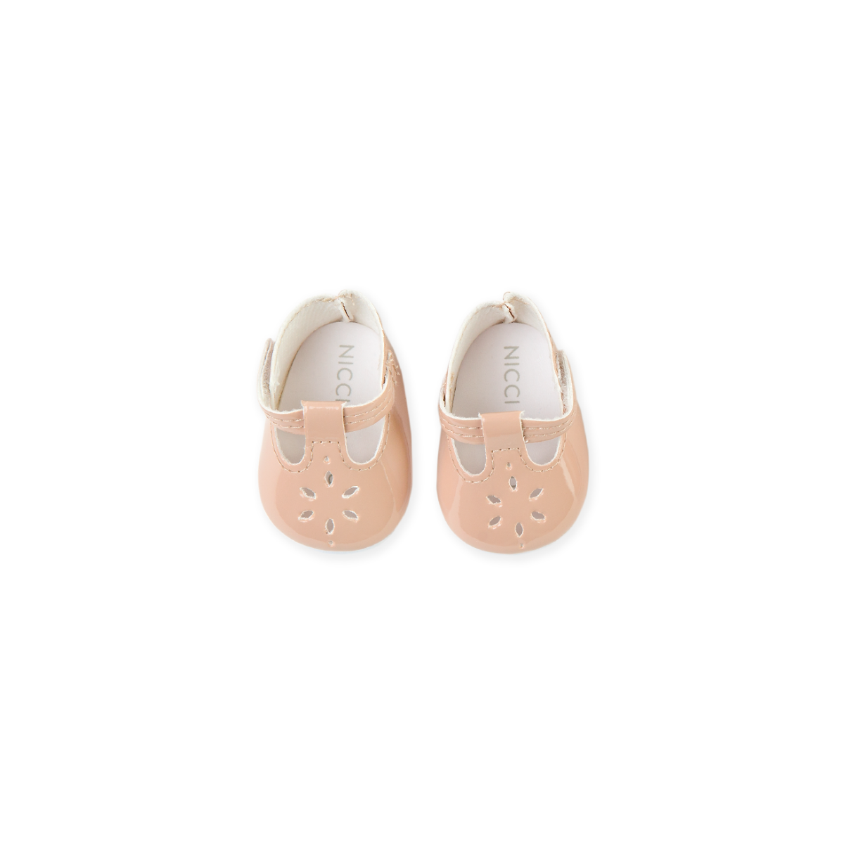 Mini Coletto Doll Shoes – Mary Jane with Flower  for 34cm Doll – Oatmeal