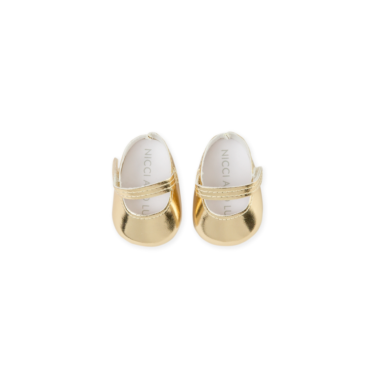 Mini Coletto Doll Shoes – Mary Jane with Strap for 34cm Doll – Gold