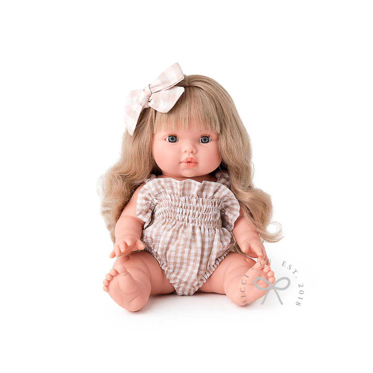 Mini Coletto Lyla – 34cm Anatomically Correct Doll with blue greyish eyes