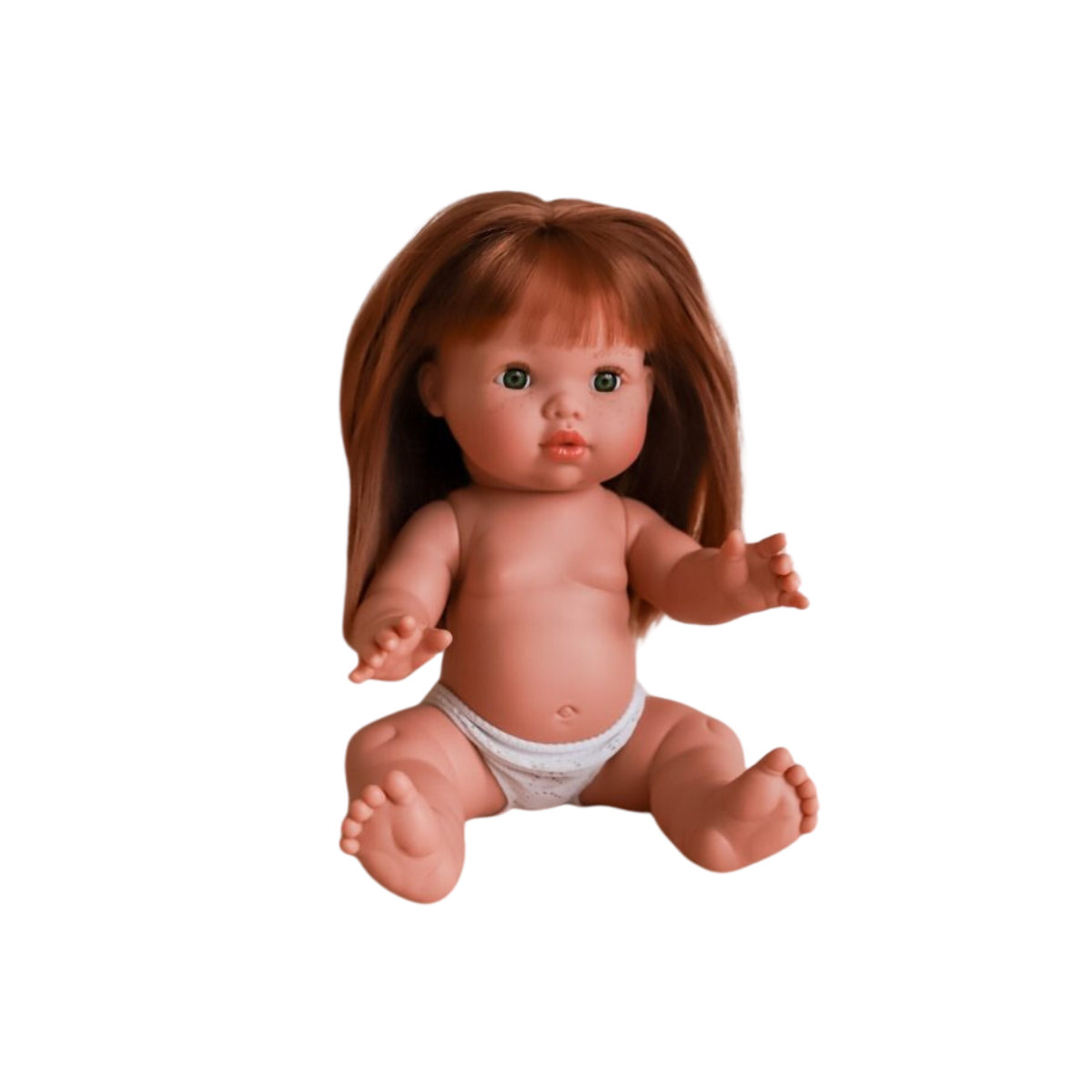 Mini Coletto 34cm anatomically correct doll Nicole is a beautiful red head doll with green eyes.