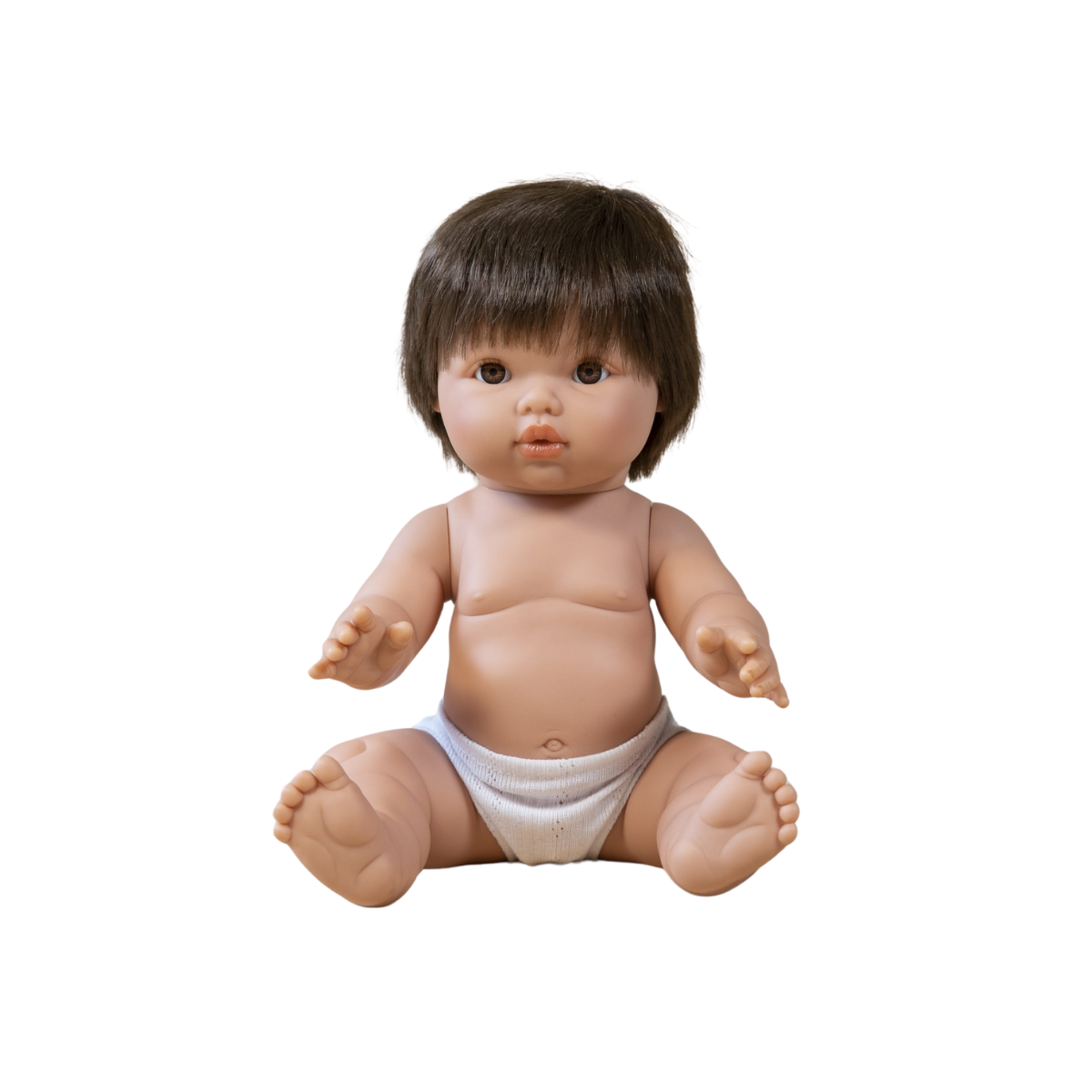 Mini Colettos 34cm anatomically correct doll Rafael has brown hair and brown eyes and the sweetest little face.