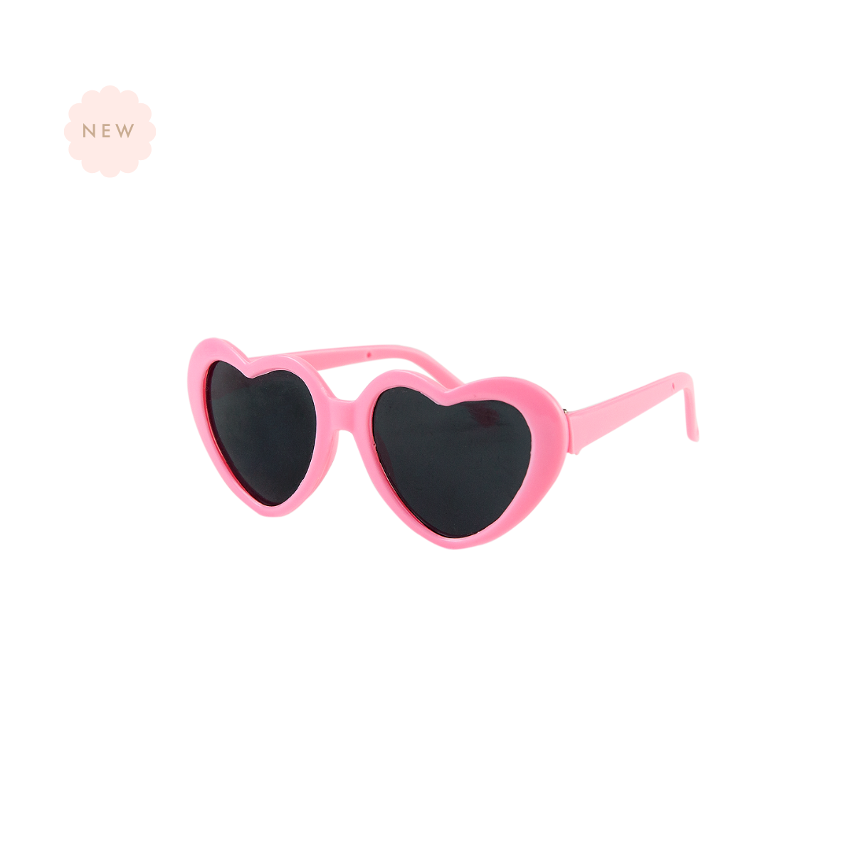 34cm Doll Acessories Heart-shaped pink sunglasses on a white background