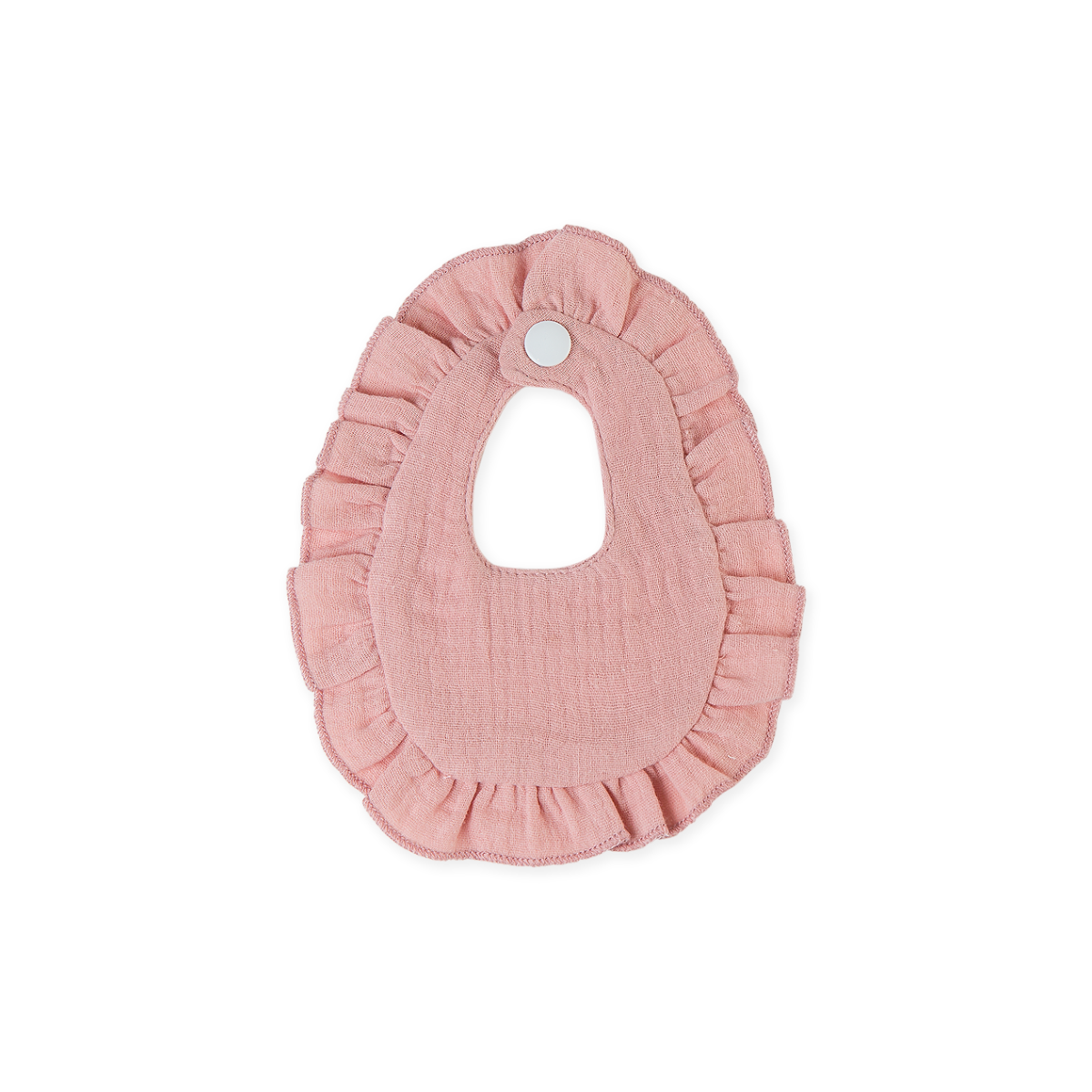Doll Clothing - Doll Frill Bib Muslin - Rose Blush