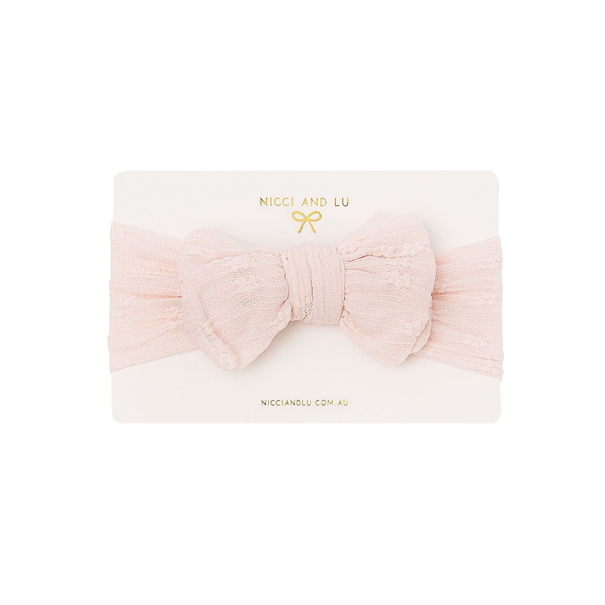 Oversized Soft Daisy Texture Bow - Ballerina Pink