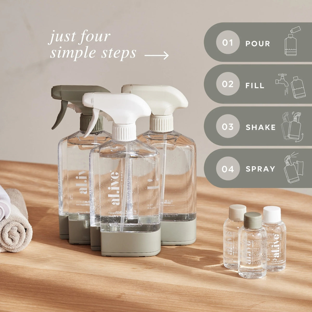 al.ive Home Cleaning Starter Kit