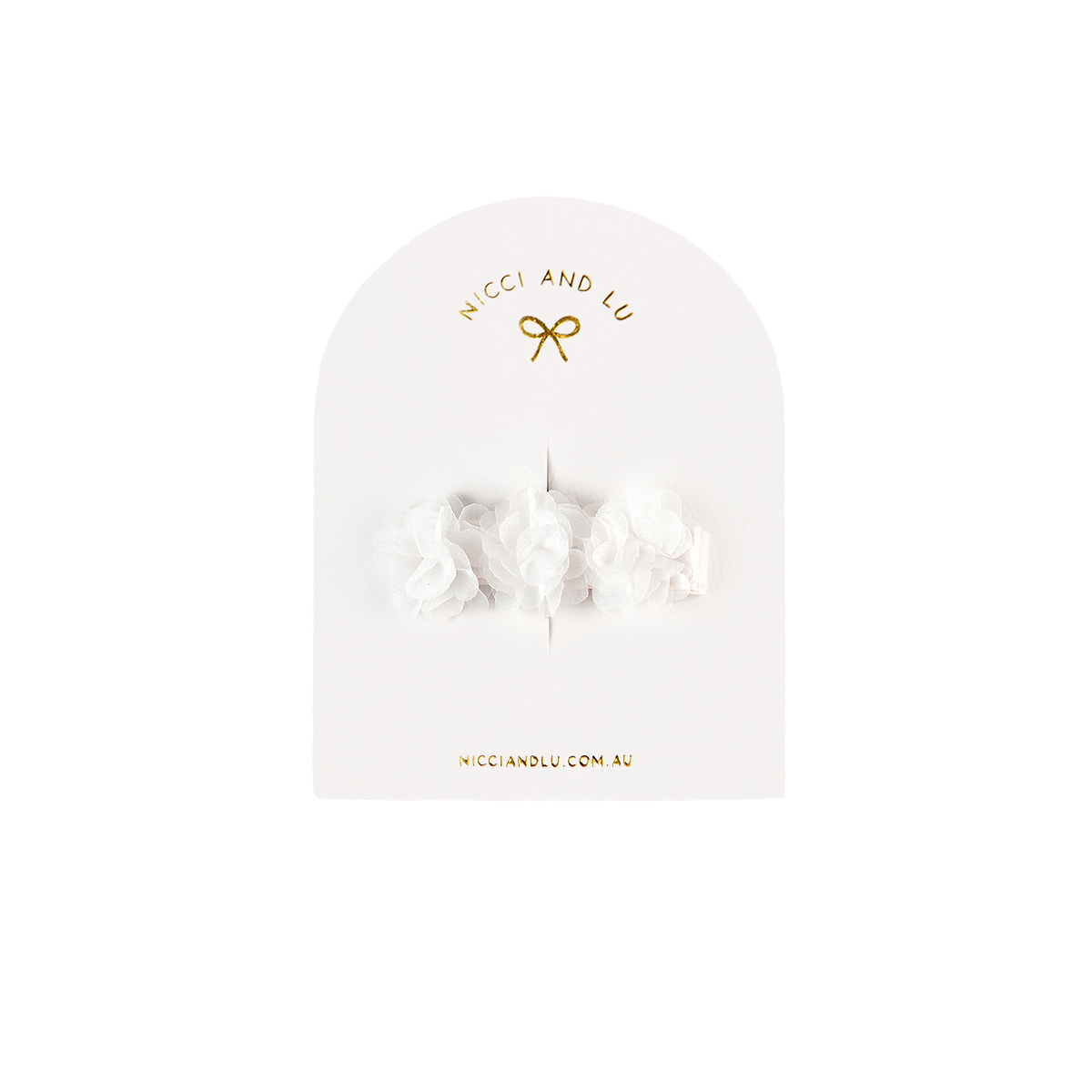 Tutu Flower Clip for Little Girls &amp; 34cm Dolls - White