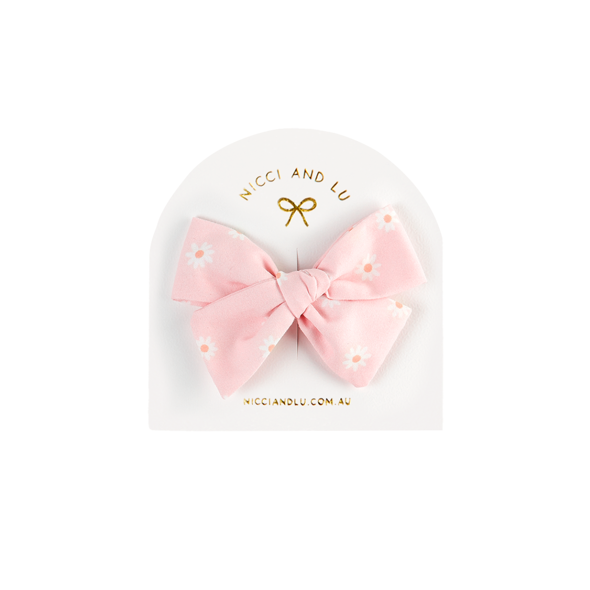 Pinwheel Bow Clip for Little Girls &amp; 34cm Dolls - Pink Daisy