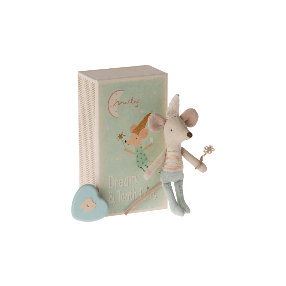 Maileg Tooth Fairy Mouse Little Brother in Box | Matchbox Tooth Fairy Set