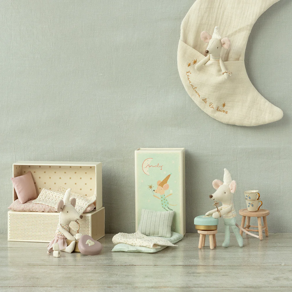 Maileg Tooth Fairy Mouse Little Brother in Box | Matchbox Tooth Fairy Set