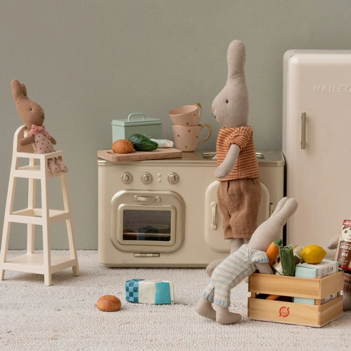 Maileg High Chair My | Wooden Dollhouse High Chair for Baby Mice