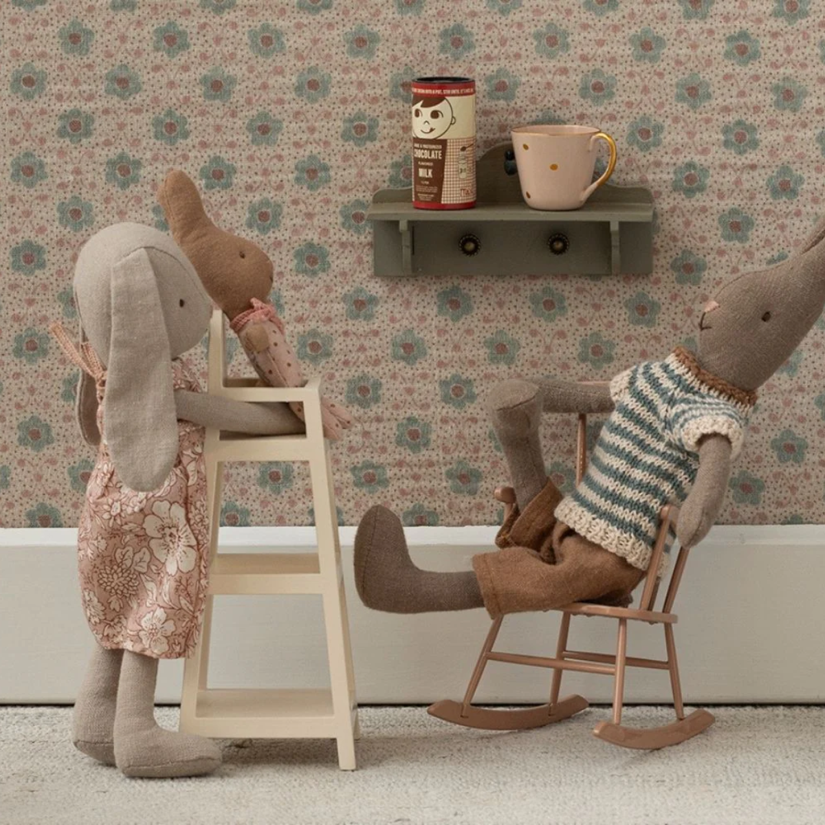 Maileg High Chair My | Wooden Dollhouse High Chair for Baby Mice