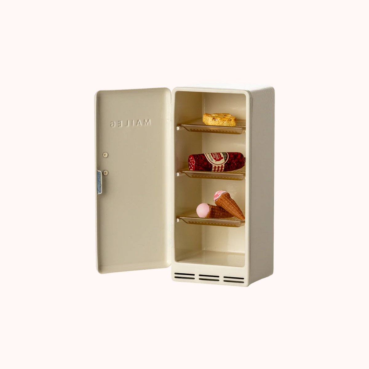 Maileg Fridge for Mouse House – Off White | Miniature Dollhouse Refrigerator