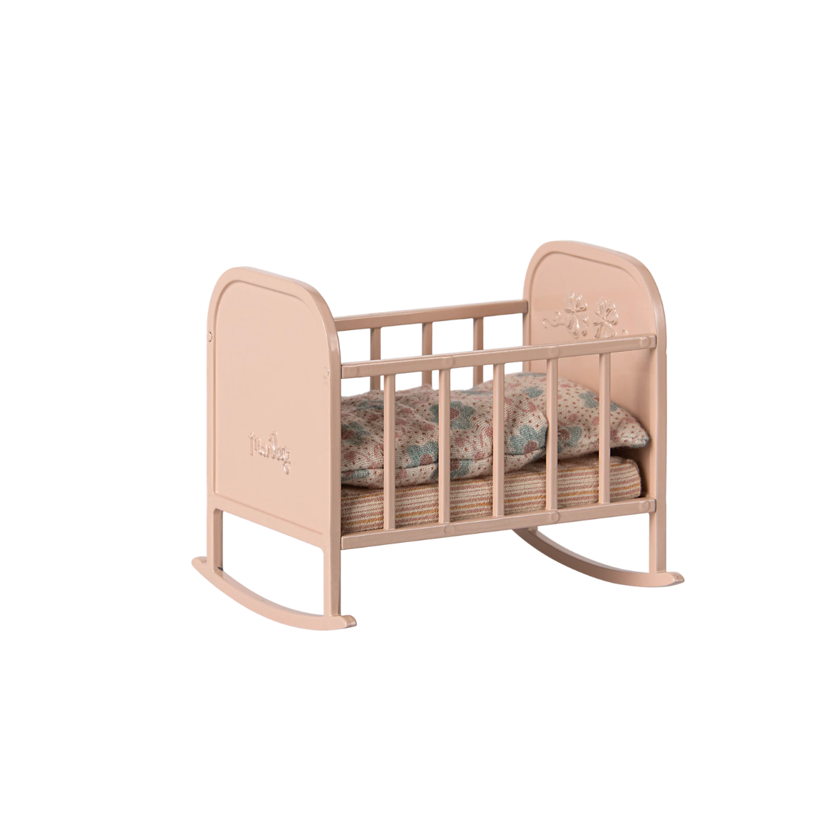 Maileg Cradle My – Light Rose | Miniature Dollhouse Baby Cradle